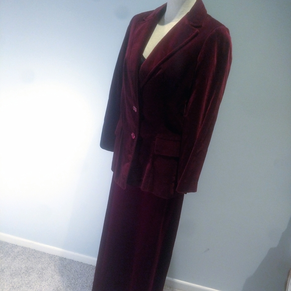 Vintage Velvet Skirt Suit - Picture 3 of 7